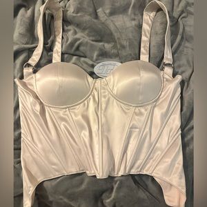 Poster girl silky corset bustier top